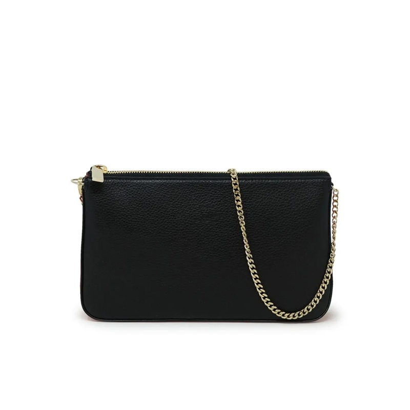 Christian Louboutin Clutch Black Leather Loubila Pouch Black