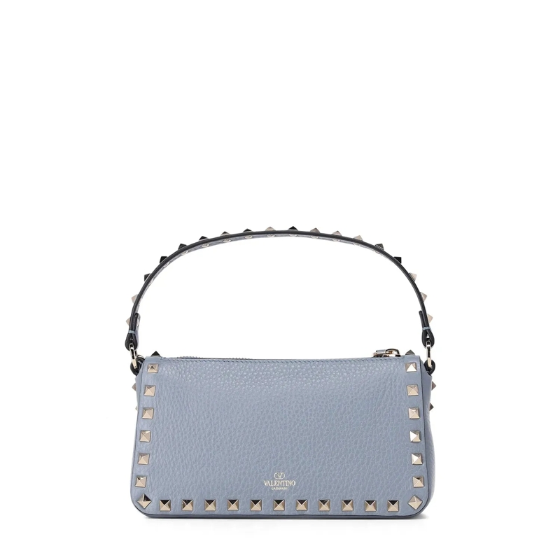 Valentino Garavani Crossbody Bag Schultertasche aus genarbtem Kalbsleder blau(Image 2)