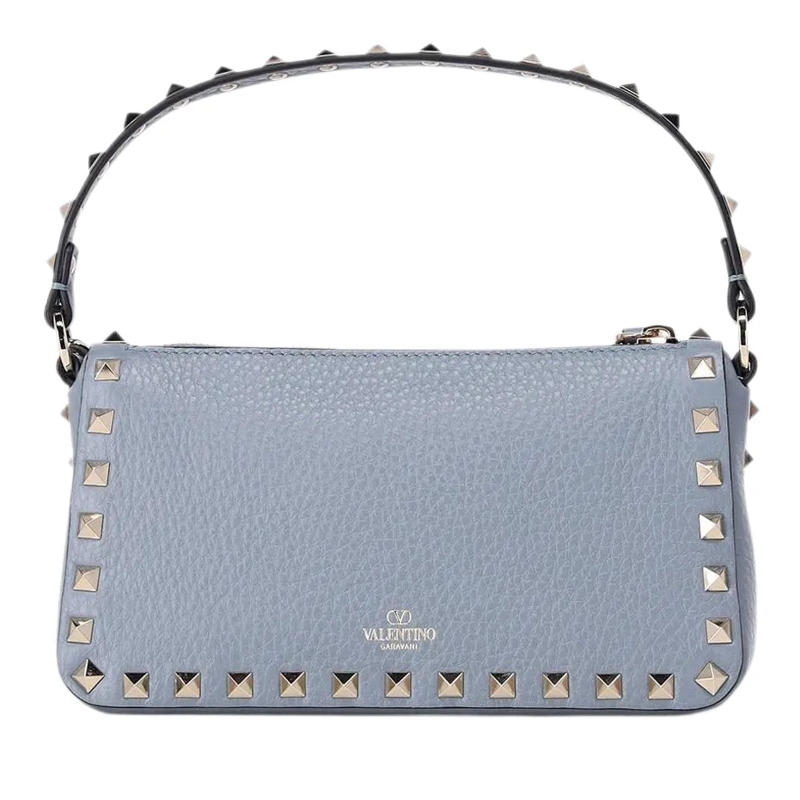 Valentino Garavani Sac à bandoulière Schultertasche aus genarbtem Kalbsleder blau(Image 2)