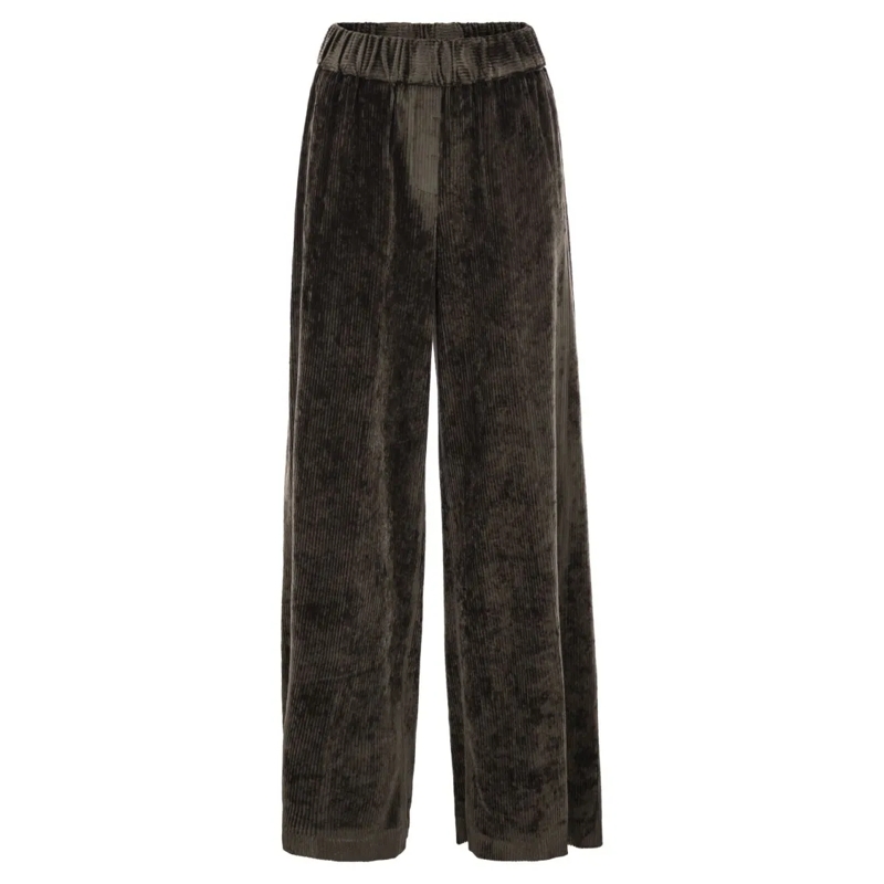 Peserico  Fluid Corduroy Trousers Brown
