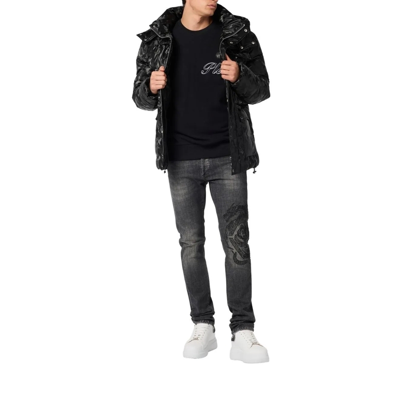 Philipp Plein Übergangsjacke Nylon Jacke Camouflage schwarz(Image 2)