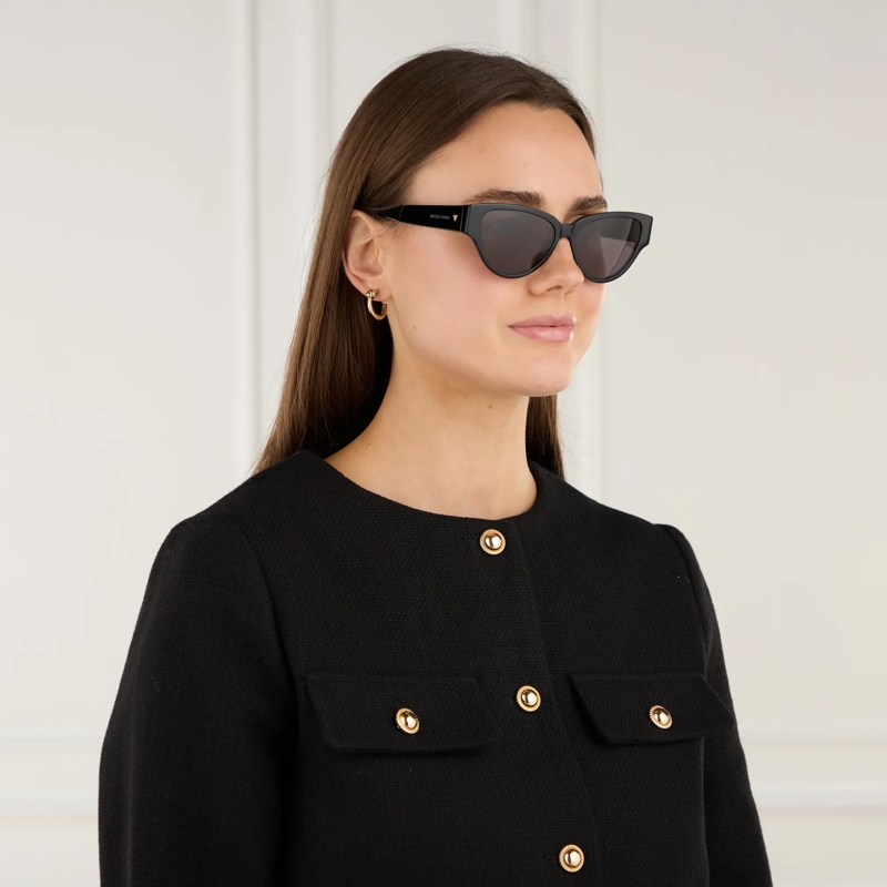 Bottega Veneta Zonnebril BV1319S-001 Black-Black-Grey(Image 2)