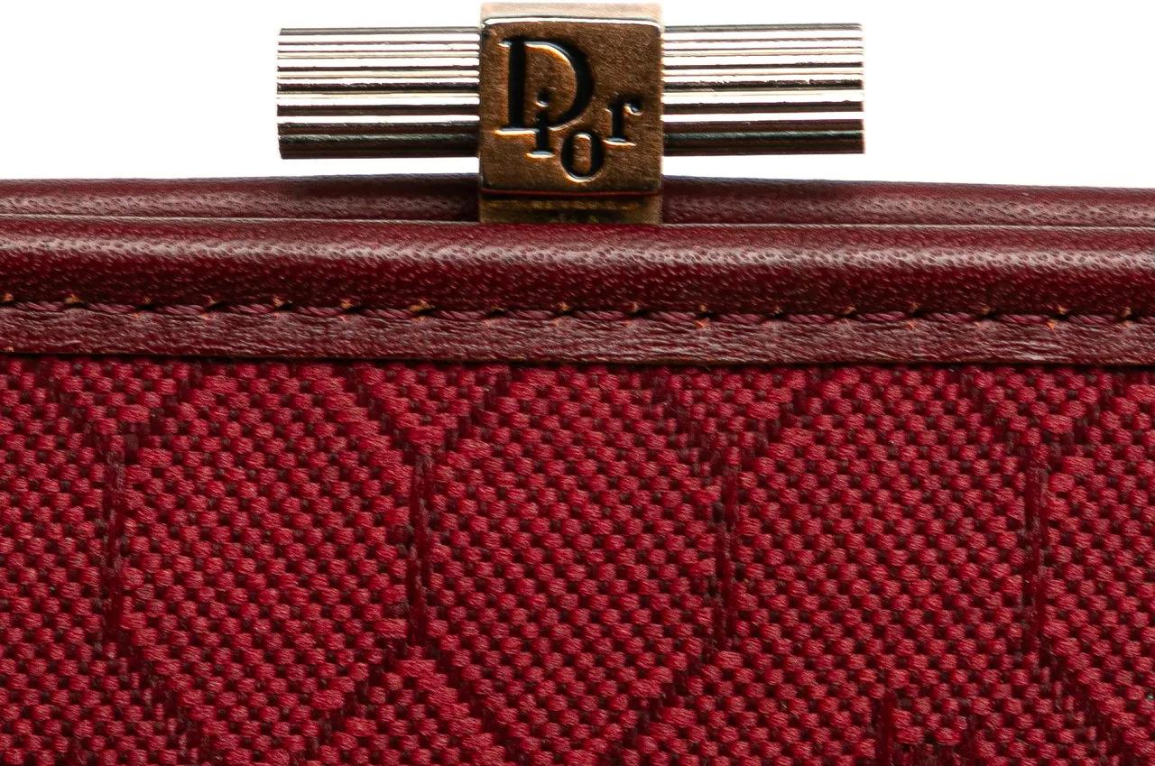 Thumbnail - Christian Dior Hobo Bags - Honeycomb Canvas Clutch With Chain - Gr. unisize - in Rot - für Damen