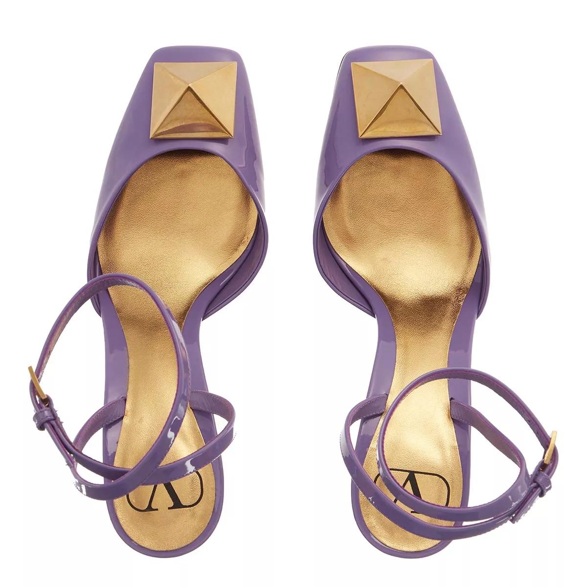 Purple ankle strap store shoes