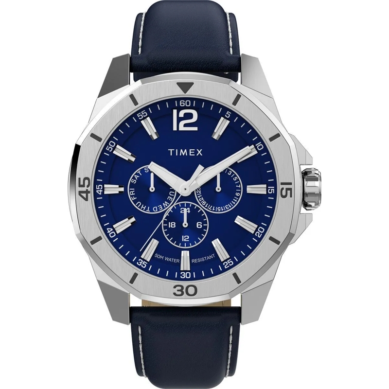 Timex Automatikuhr Quarz-Analoguhr Timex Essex Multifunction blau