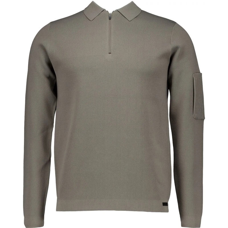GENTI Poloshirt Genti Polo Zip Ls Polos Groen K4117-1258 grün