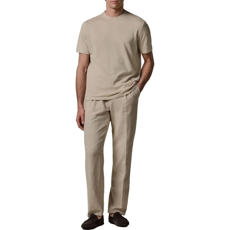 PROFUOMO T-Shirt Profuomo T-shirt Crew Neck Ss T-shirts Beige Ppxt1 beige(Image 2)