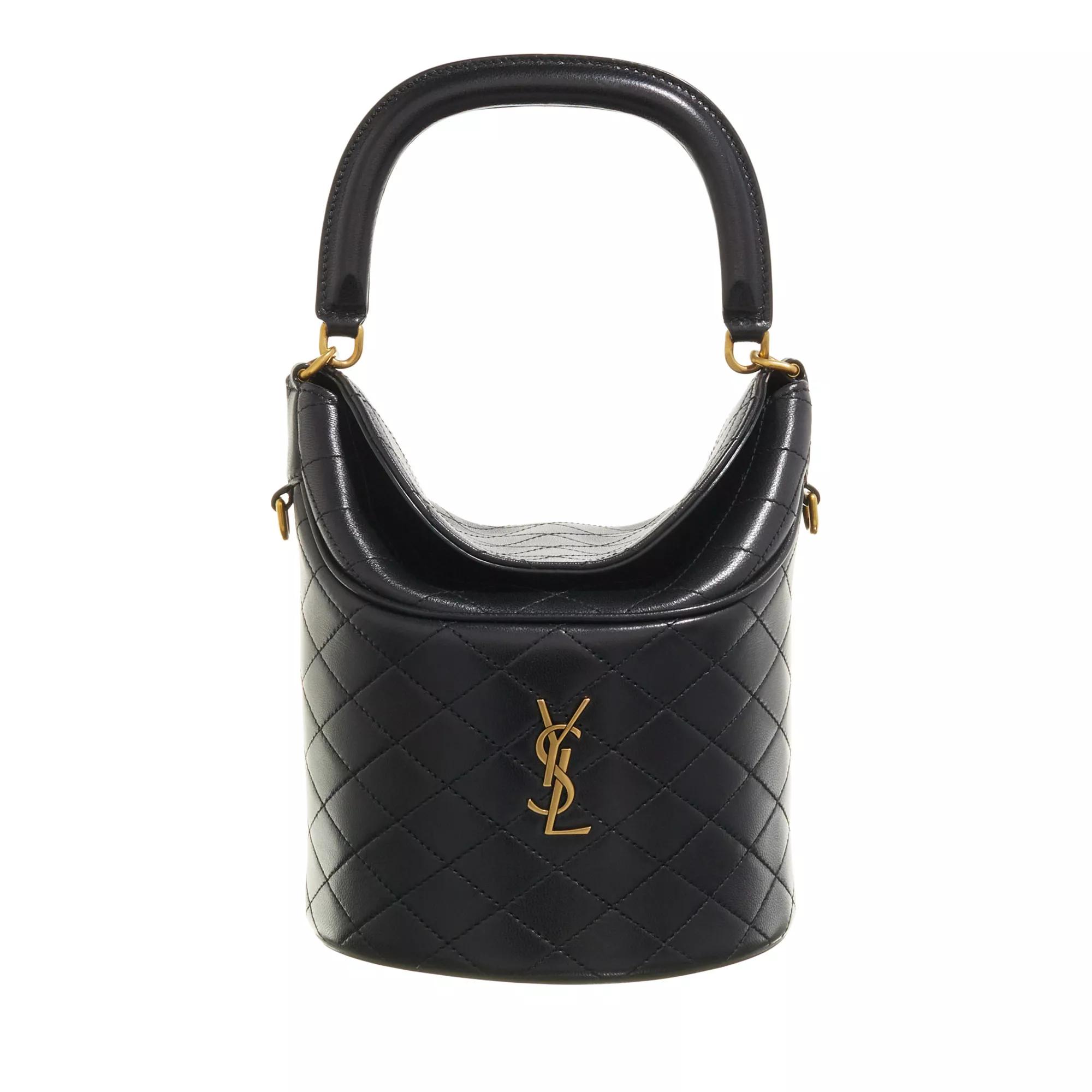 Saint Laurent Beuteltaschen - Gaby Mini Quilted Nappa Bucket Bag - Gr. unisize - in Schwarz - für Damen