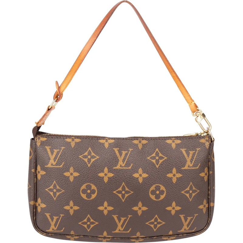 Louis Vuitton Schultertasche Louis Vuitton Canvas Monogram Pochette Accessoire  braun