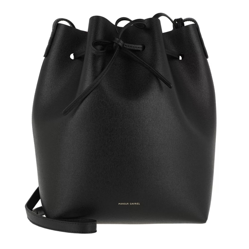 Mansur Gavriel Bucket Bag Leather Black/Fiamma Bucket Bag