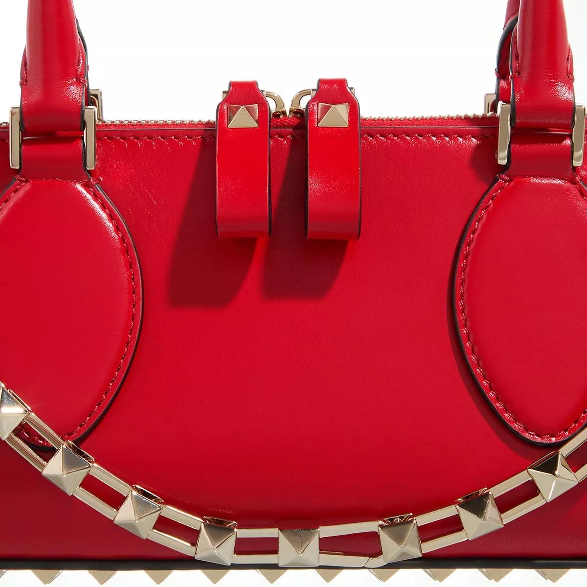 Valentino Garavani Bowlingtas Shoulder Bag in rood