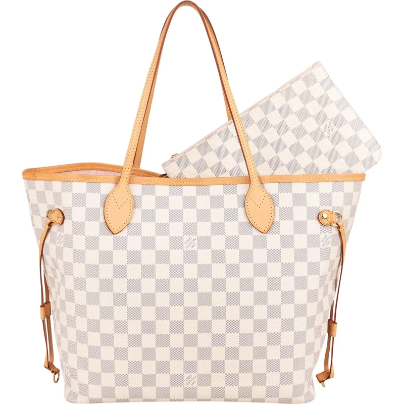 Louis Vuitton Tote Louis Vuitton Damier Azur Monogram Neverfull MM Sh weiß