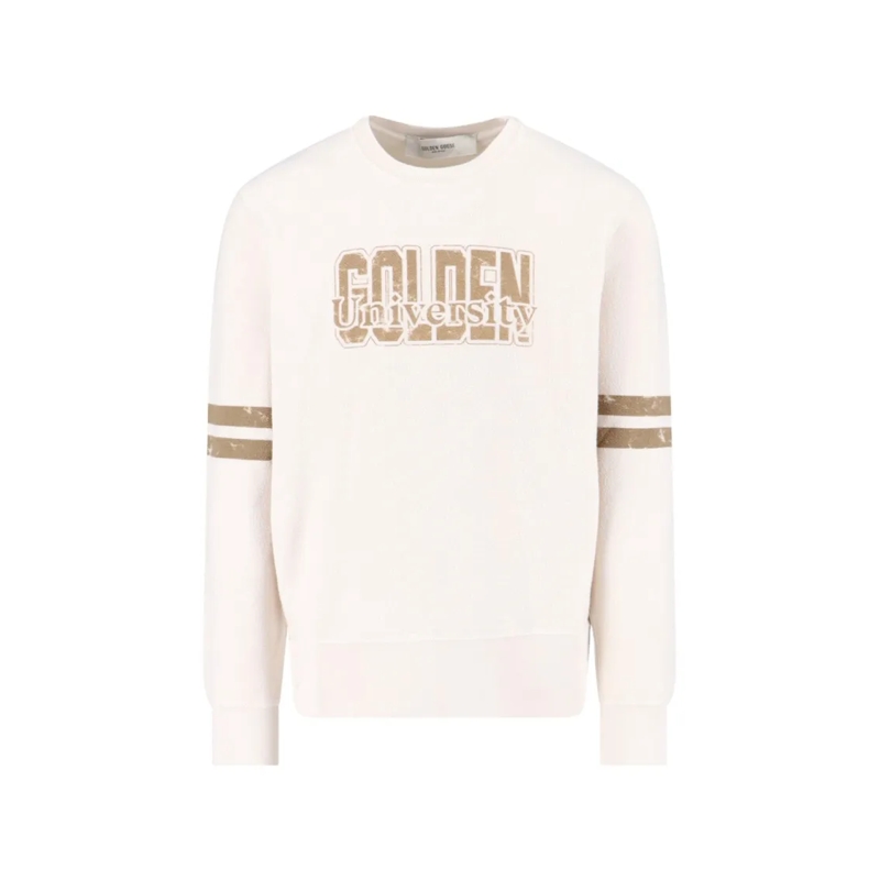 Golden Goose  Logo Crewneck Sweatshirt Cream Neutrals