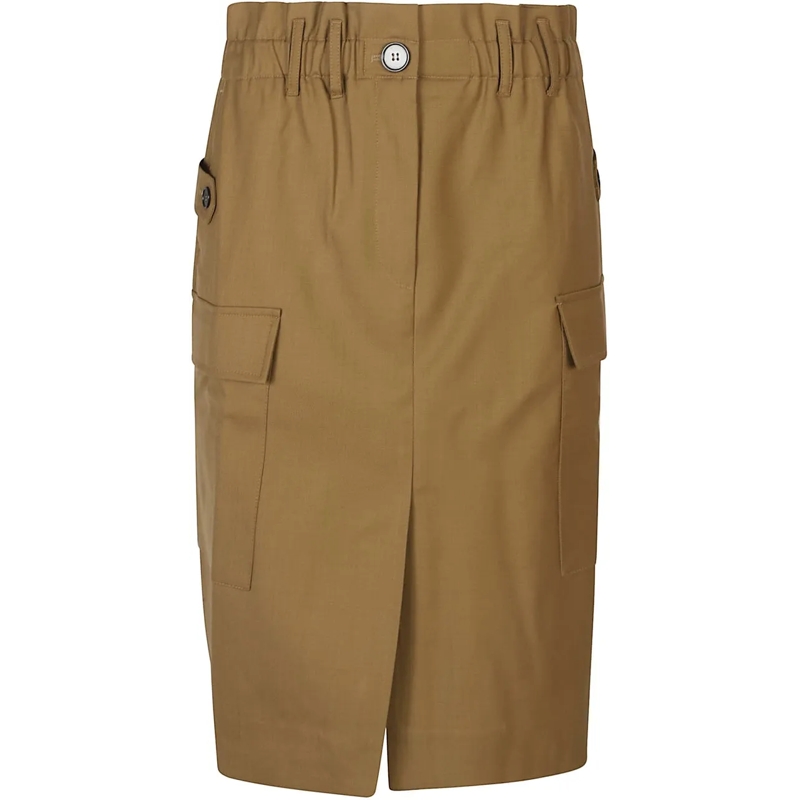 Iro Jupe midi Carrie Skirt Brown braun