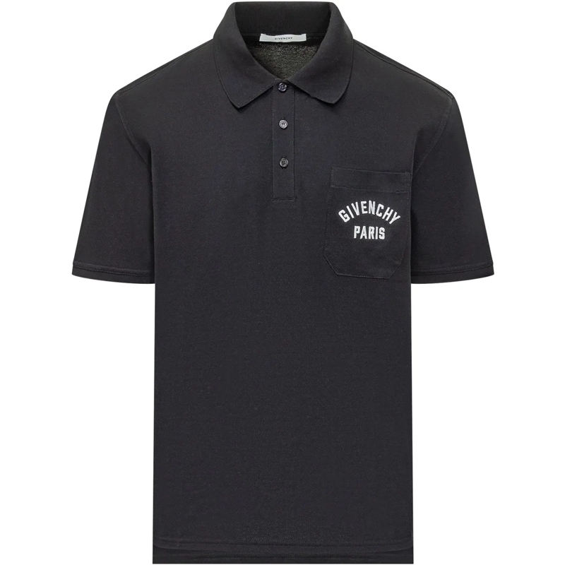 Givenchy Polo Polo Con Tasca E Ricamo schwarz