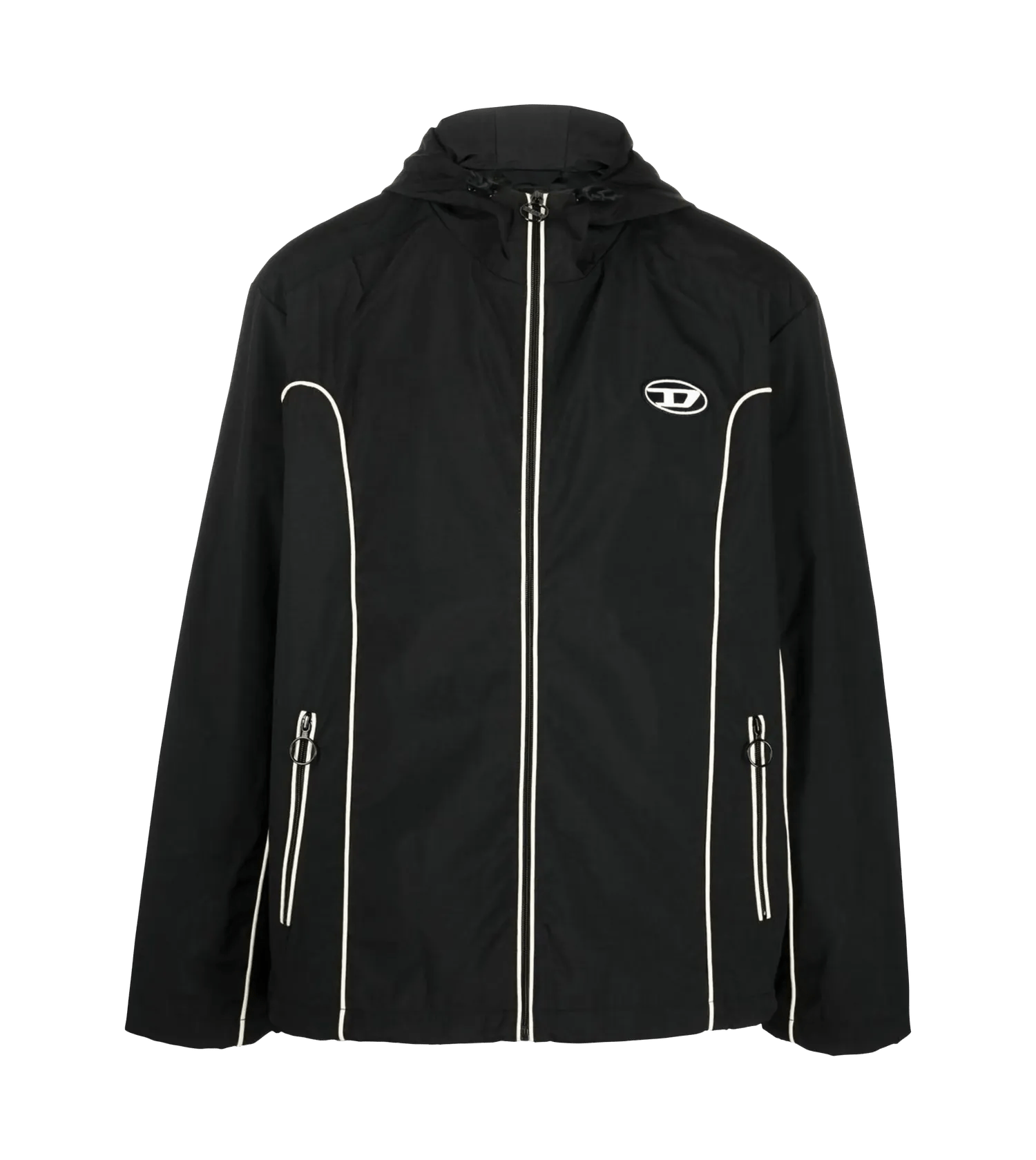 Diesel - J-Hives Windbreaker mit Logo-Applikation - Größe L - black