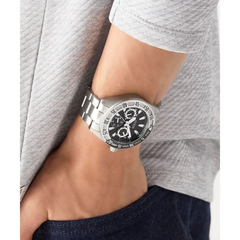 Guess Quarzuhr Quarz-Analoguhr Letterman silber(Image 2)