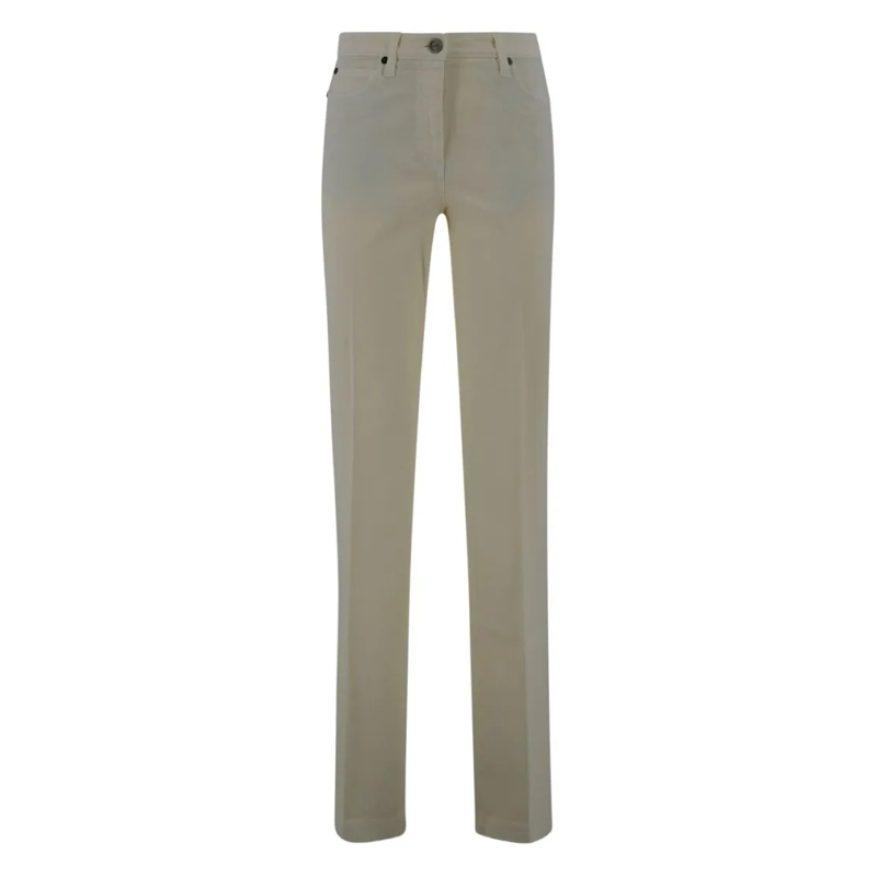 Etro Jeans Stretch Cotton Trousers Neutrals