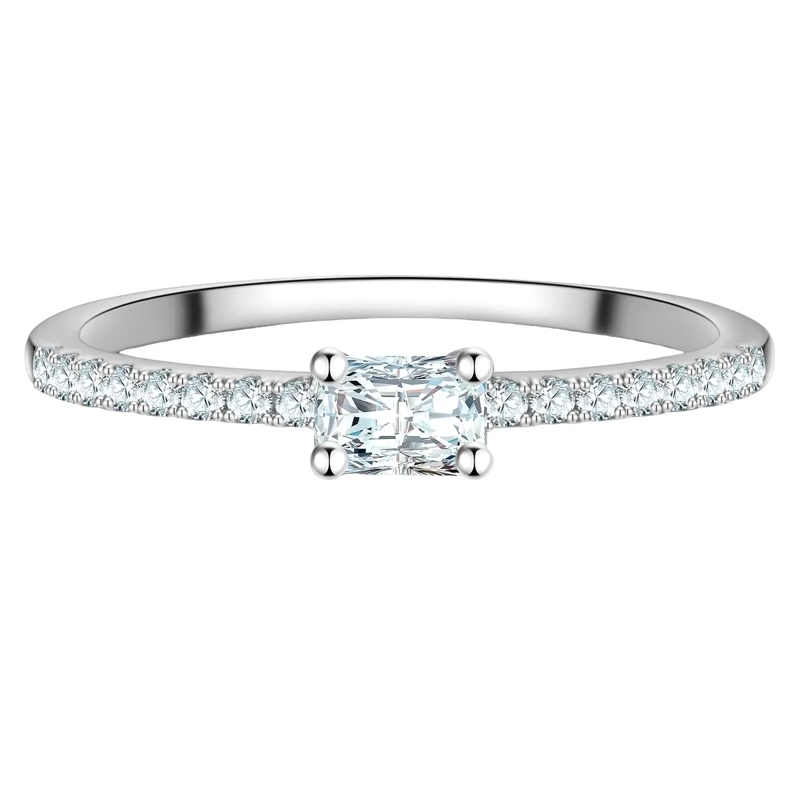Trilani Ring Sterling Silber Ring Zirkonia silber