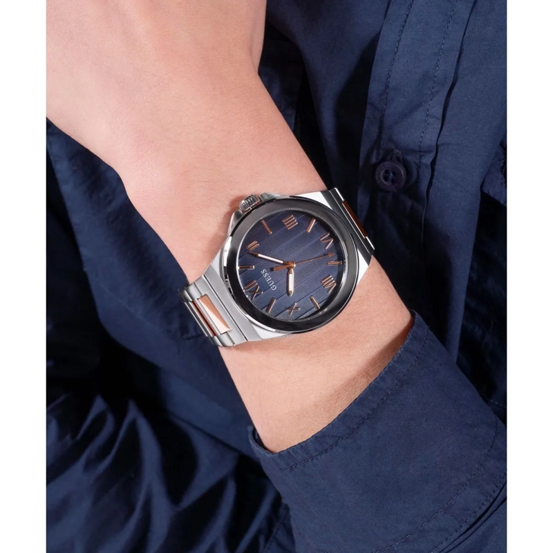 Guess Quarzuhr Quarz-Analoguhr Vinyl silber(Image 4)