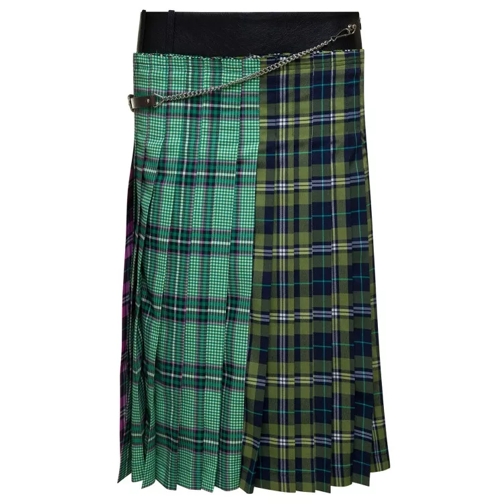 Andersson Bell Midi Multicolor Skirt With Chain And Check Motif I Multicolor 