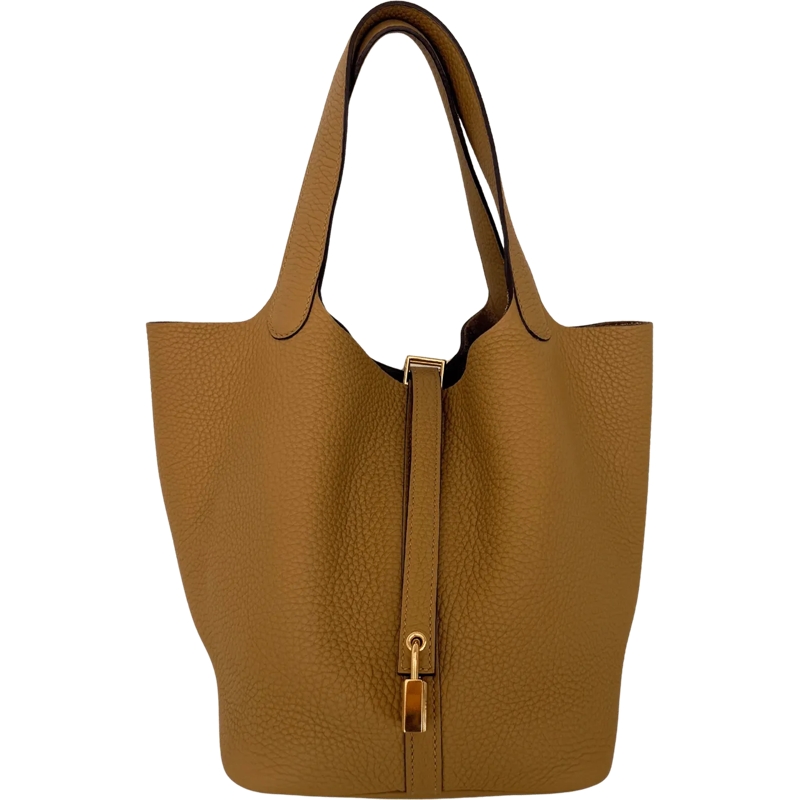 Hermès Tote Hermes Picotin Lock 22 Taurillon Clemence Biscuit  braun