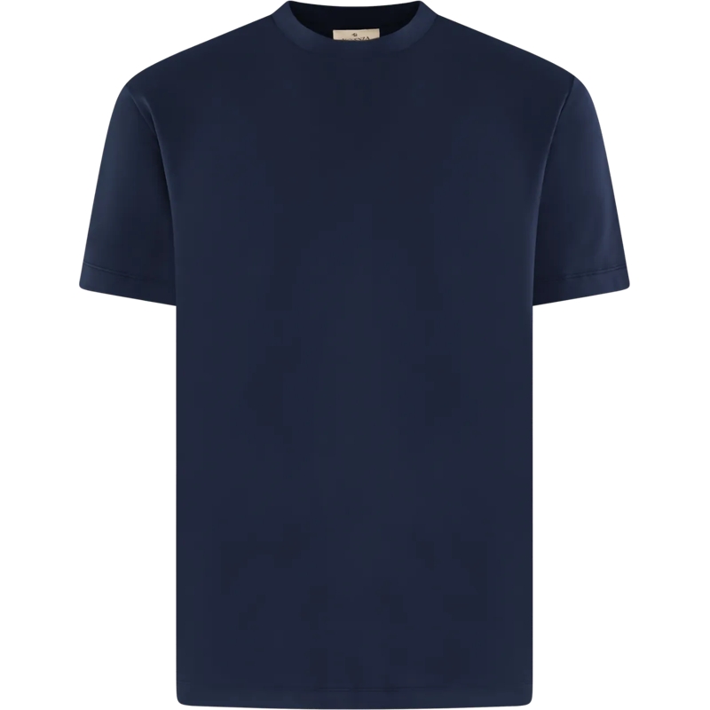 VALENZA T-Shirt Heren Interlock Supima T-Shirt Blauw blau