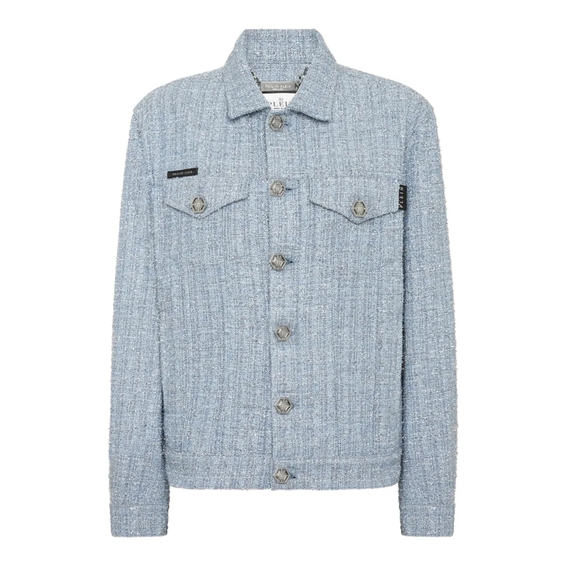 Philipp Plein Jeansjacke Jeansjacke blau