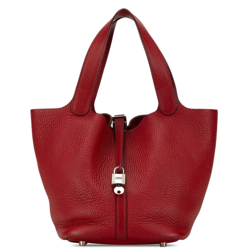 Hermès Schultertasche Clemence Picotin Lock 22 rot