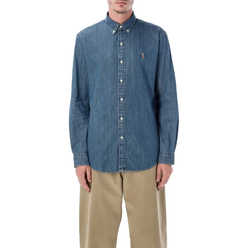 Polo Ralph Lauren Hemd Blue Custom-Fit Denim Shirt Blue