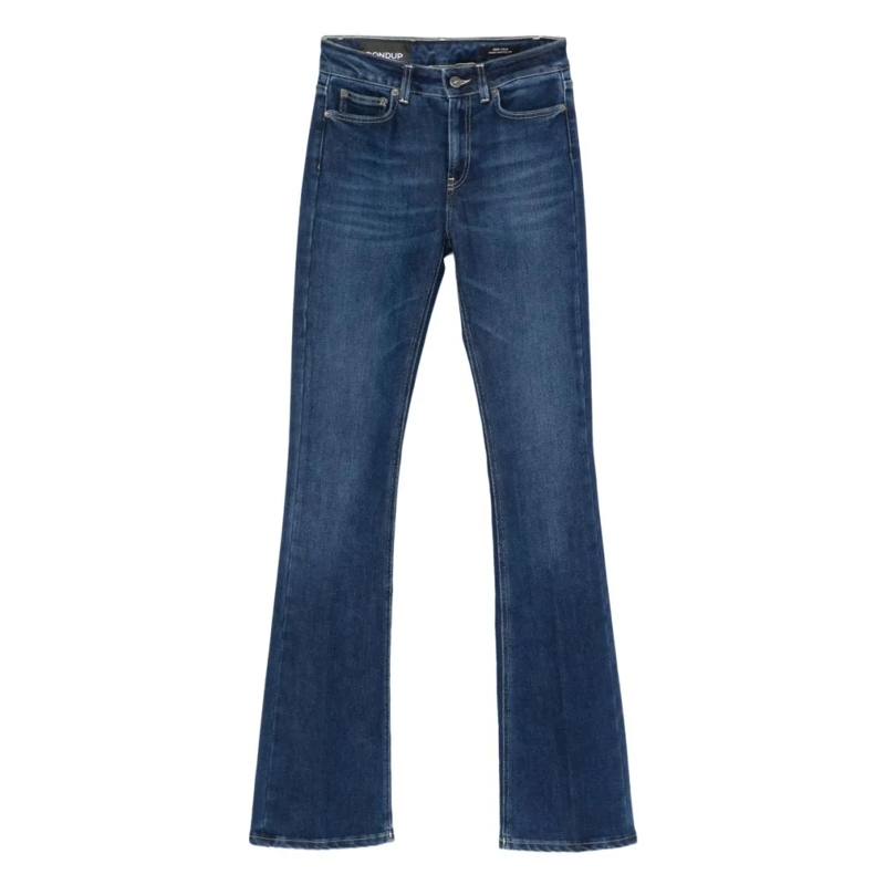 Dondup Jeans Flared Denim Jeans With Five-Pocket Design Green