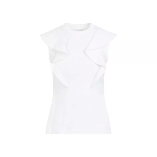 Alexander McQueen Optical White Cotton Top White 