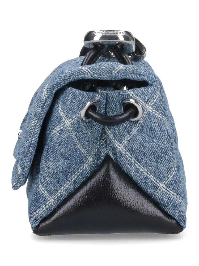 Marc Jacobs Hobo bags The Quilted Dual Chain Mini Shoulder Bag Denim in blauw