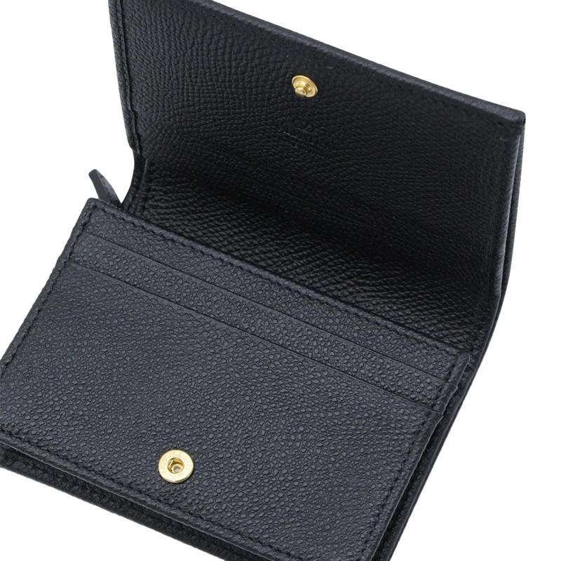 Valentino Garavani Portefeuille à deux volets Textured Leather Wallet Black(Image 2)