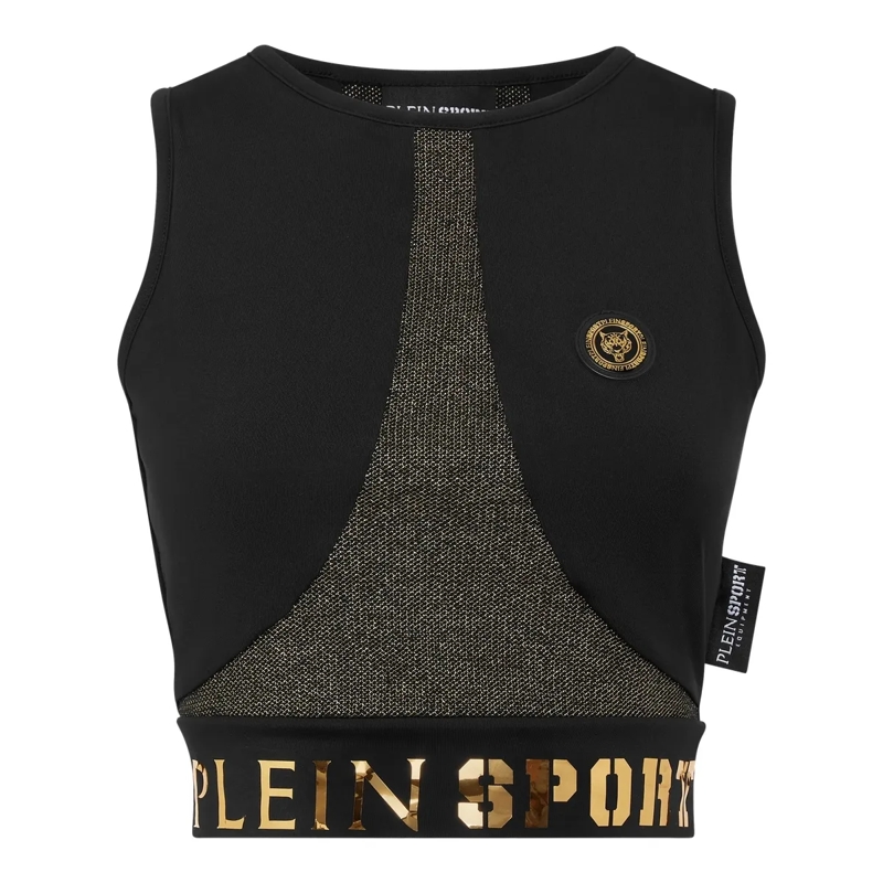 Plein Sport Top Sport Top Statement schwarz