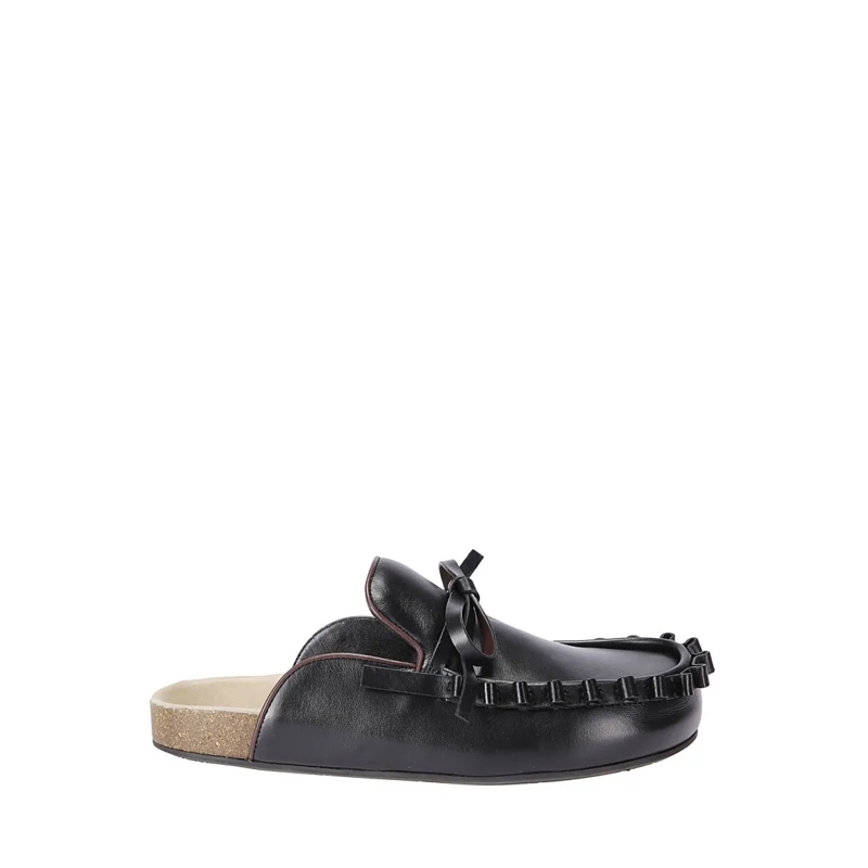 J.W.Anderson Mules Ruffle Loafer W Slipper Black