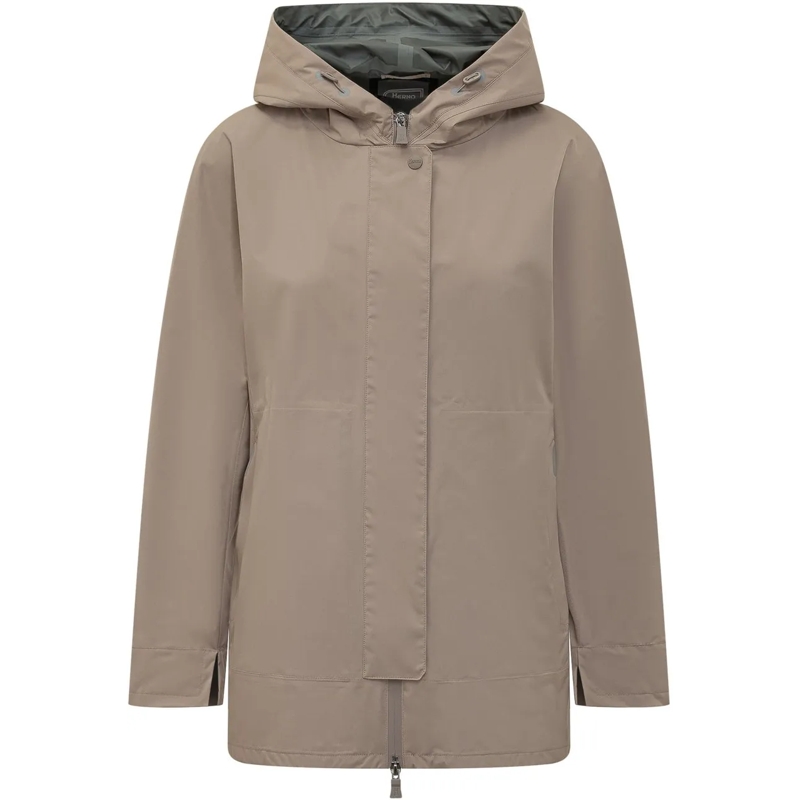 Herno Parka Giubbotto A-shape con Cappuccio taupe