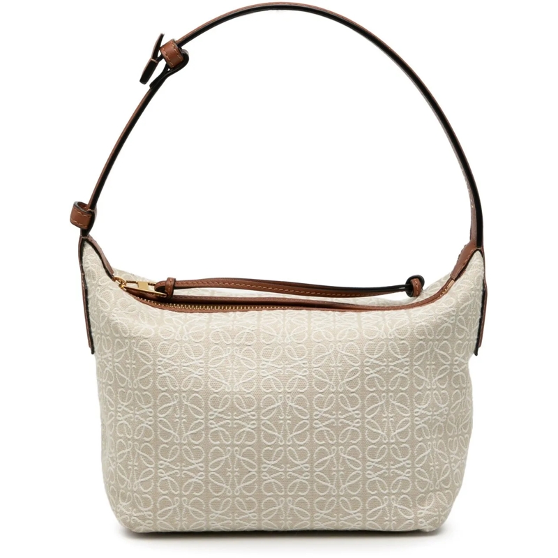 Loewe Tote Small Anagram Jacquard Cubi Bag braun