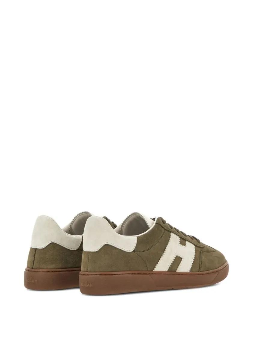 Thumbnail - Hogan Low-Top Sneaker - Moss Green Leather Sneakers - Gr. 6_5 - in Braun - für Damen