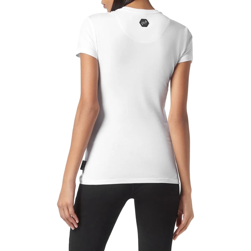 Philipp Plein T-Shirt T-Shirt Skull Mit Schmucksteinen weiss(Image 4)