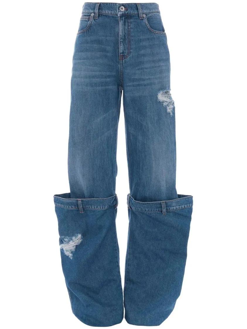 Thumbnail - J.W.Anderson - Distressed Bucket Jeans - Größe 27 - blau