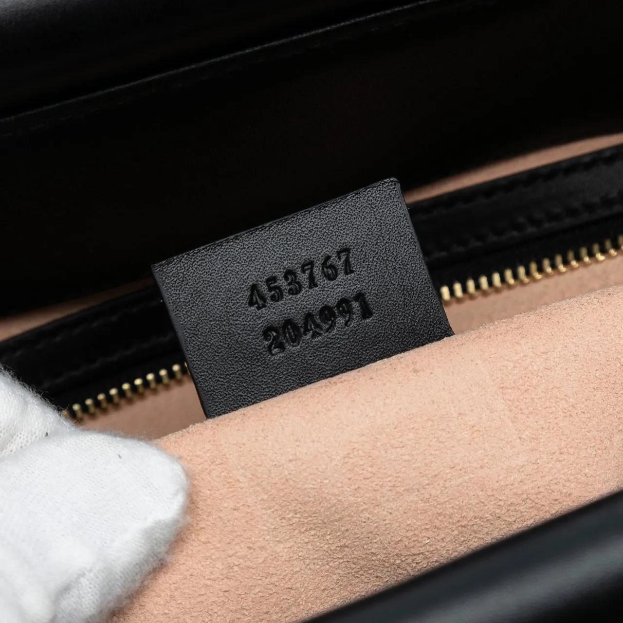 Thumbnail - Gucci Hobo Bags - Small Leather Bamboo Nymphaea Satchel - Gr. unisize - in Schwarz - für Damen