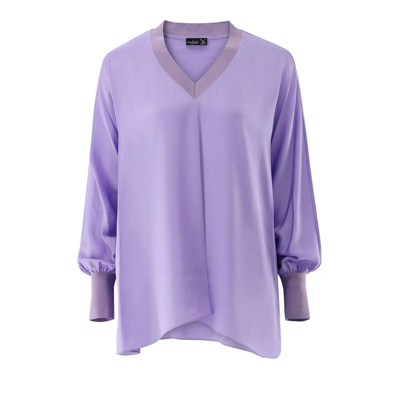 VAN LAACK Bluse Bluse Modern Fit Uni lila