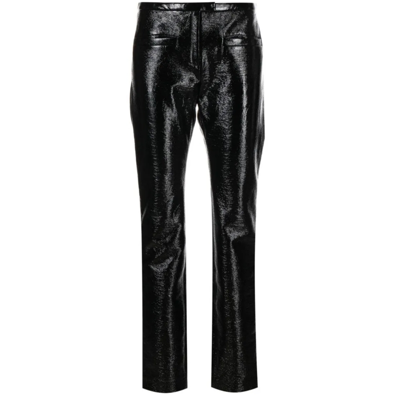 Courrèges  Crinkled Patent Vinyl Trousers Black