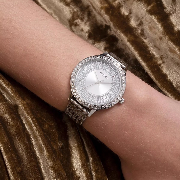 Ladies silver sale guess watch