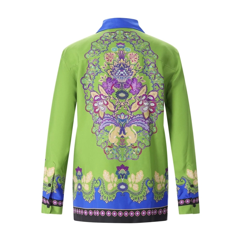 LaDoubleJ Bluse Hemdbluse aus Seide mehrfarbig(Image 2)