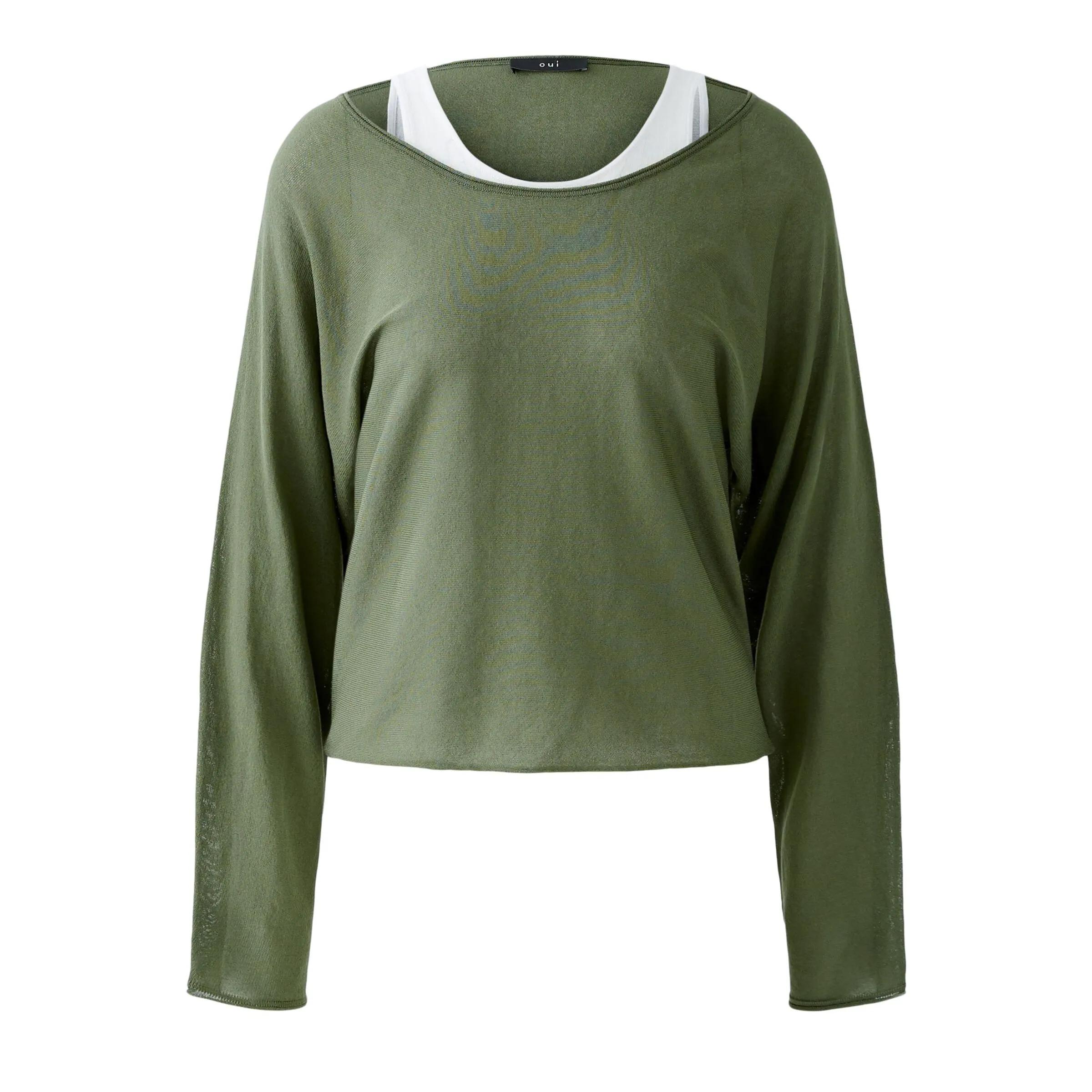 Thumbnail - Oui - Pullover - Größe 42 DAMEN - grün