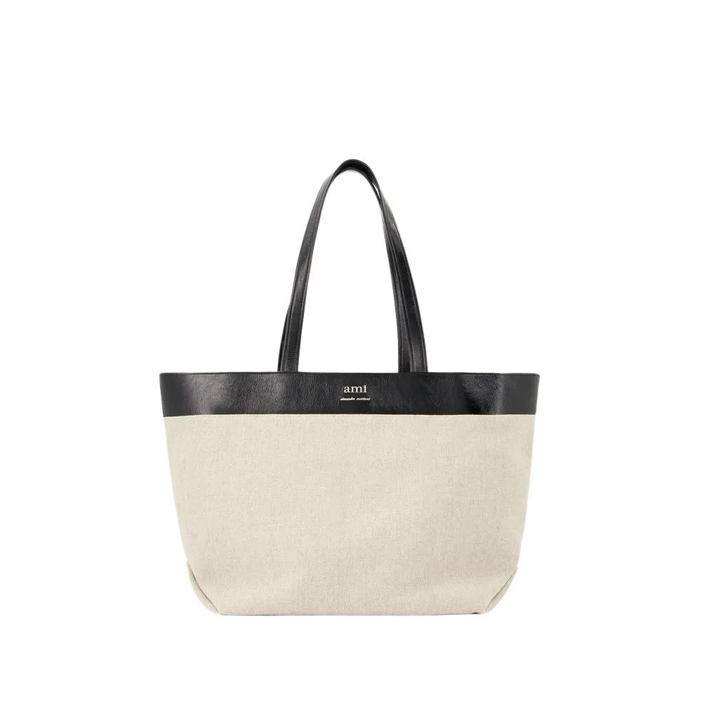 AMI Paris Totes - East West Shopper Bag - Linen - Beige - Gr. unisize - in Beige - für Damen