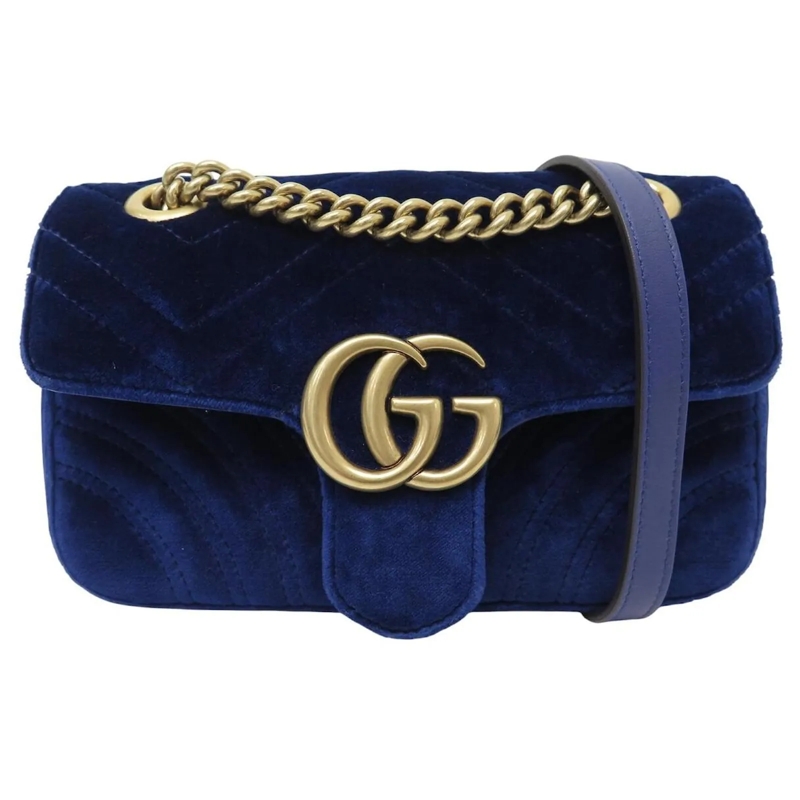 Gucci Crossbody Bag NEUE MARMONT GG PM 446744 VIOLETTEN SAMT SCH lila