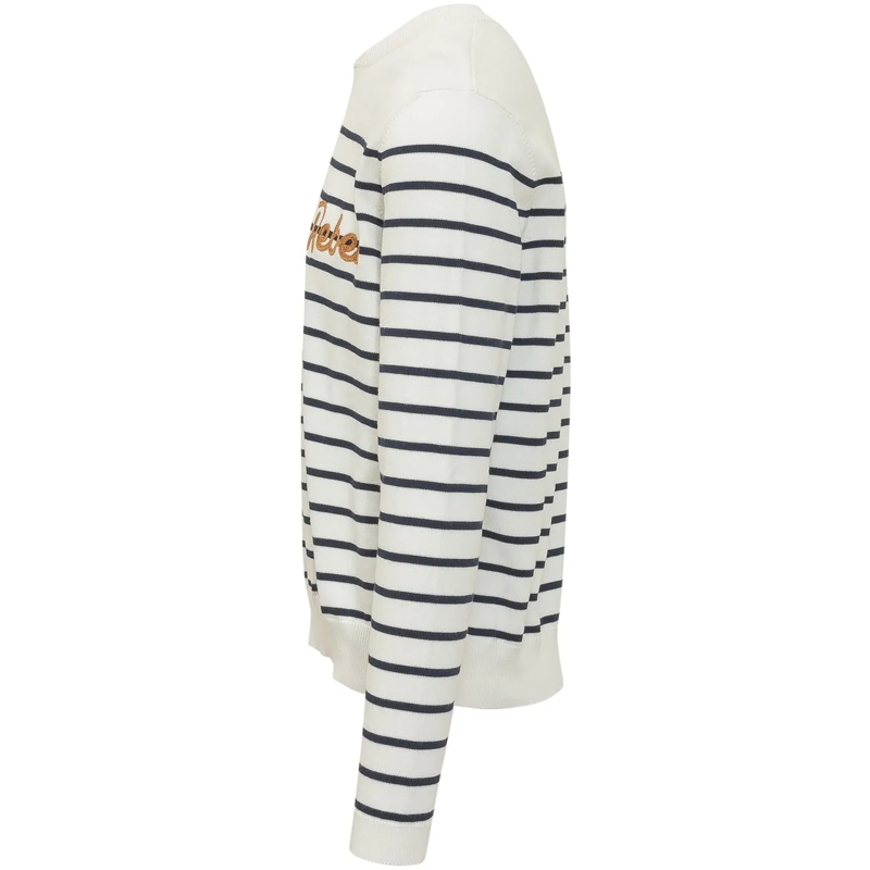 Dsquared2  Maglia a Righe con Ricamo Logo weiß(Image 3)